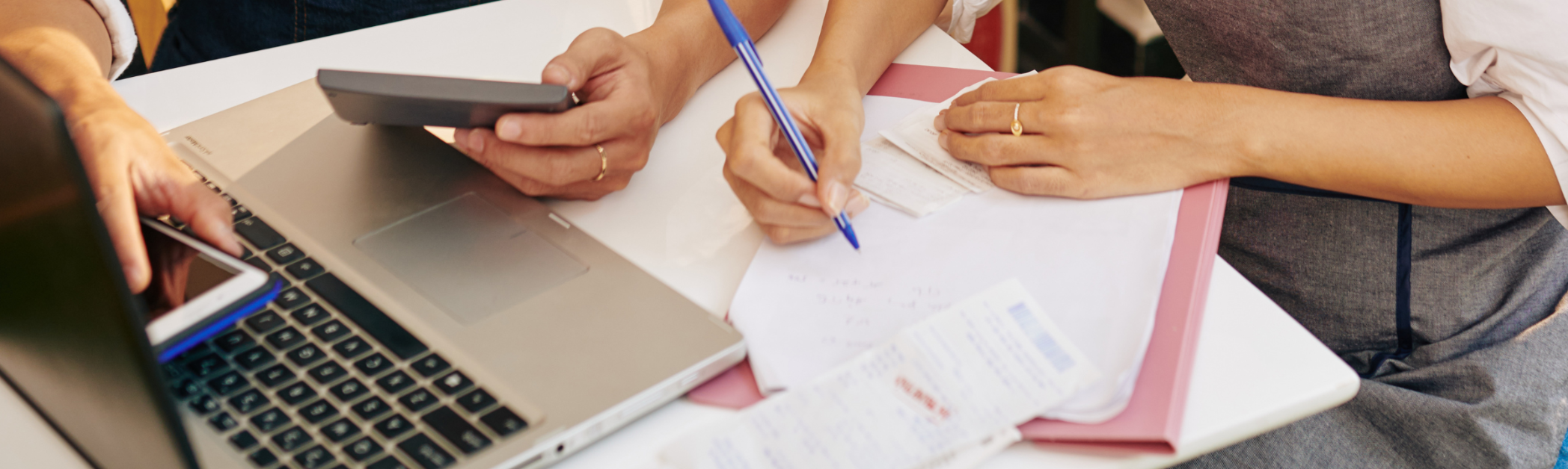 small business owners working on paperwork